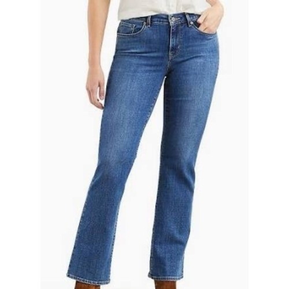 Levis 515 Bootcut Medium Wash Denim Jean Women's Size 4 Short Retro Boho Western